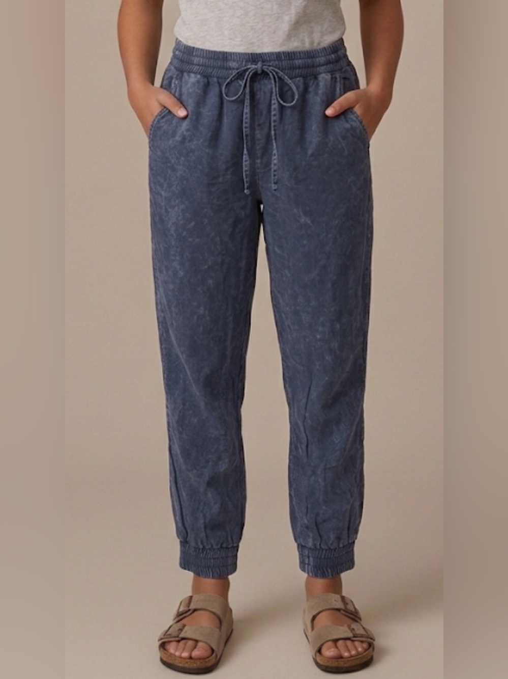 Easel Tencel Mineral Wash Joggers, Size M